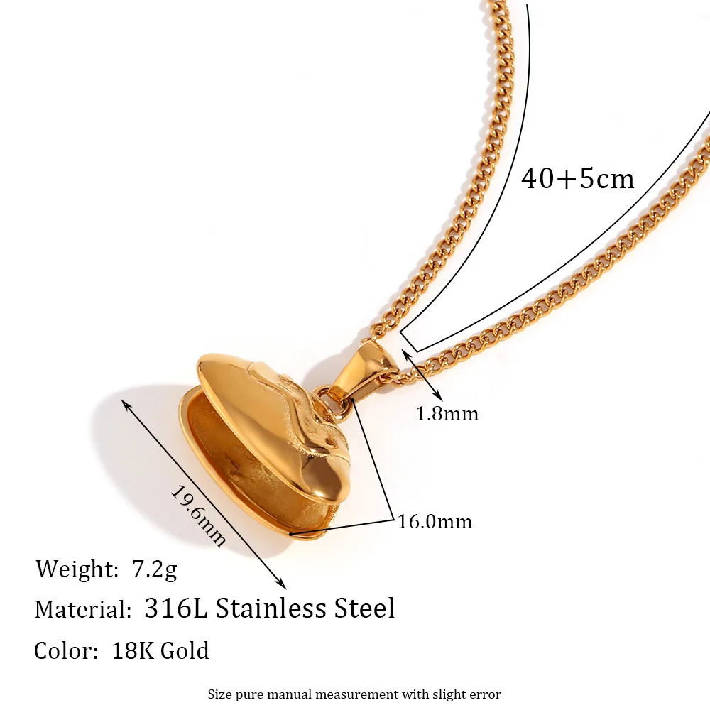 Chic Fashion Cast Pearl Mussel Shells Pendant Necklace Gift Stainless Steel Exquisite Chain Gold Color Premium Jewelry Bijoux