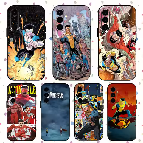Invincible Cartoon Popular Phone Case For Samsung Galaxy S25 S24 S23 S22 S21 S20 Plus Ultra Note20 Soft Black