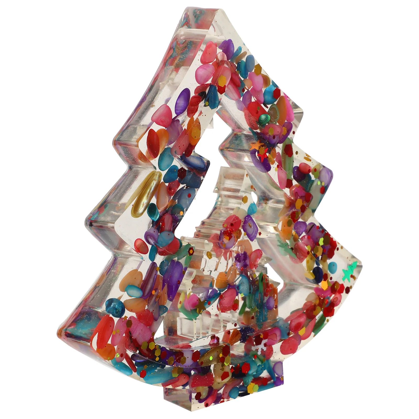 

Tabletop Decor Christmas Party Trees Small Xmas Resin Crafts Indoor Decorations