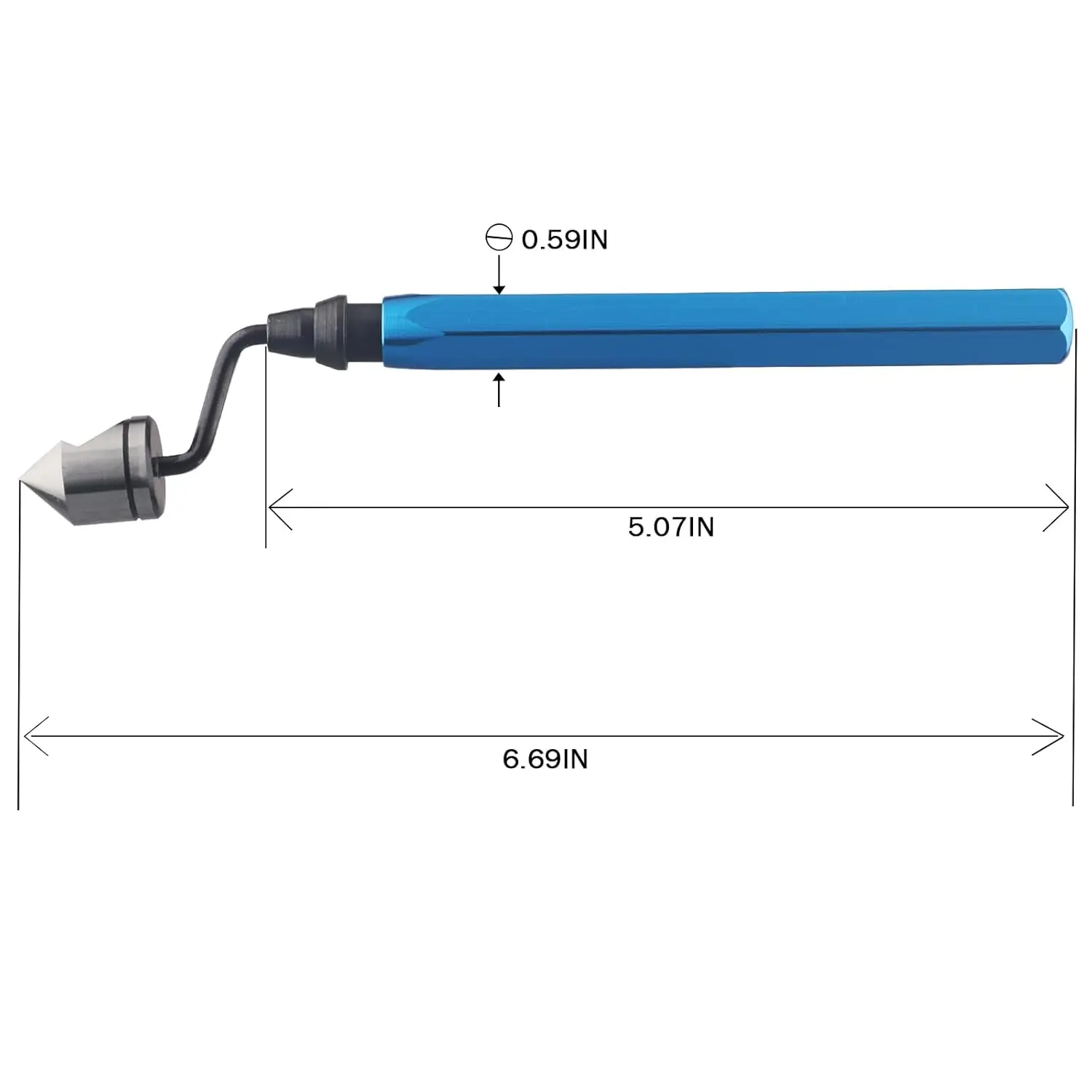 Deburring Countersink Tool Set - Precision Hand Reamer, 90° Chamfering & Burr Removal for Metal, Wood, Plastic - M2 HSS Blade, 1-16.5mm, Ergonomic Handle view 6
