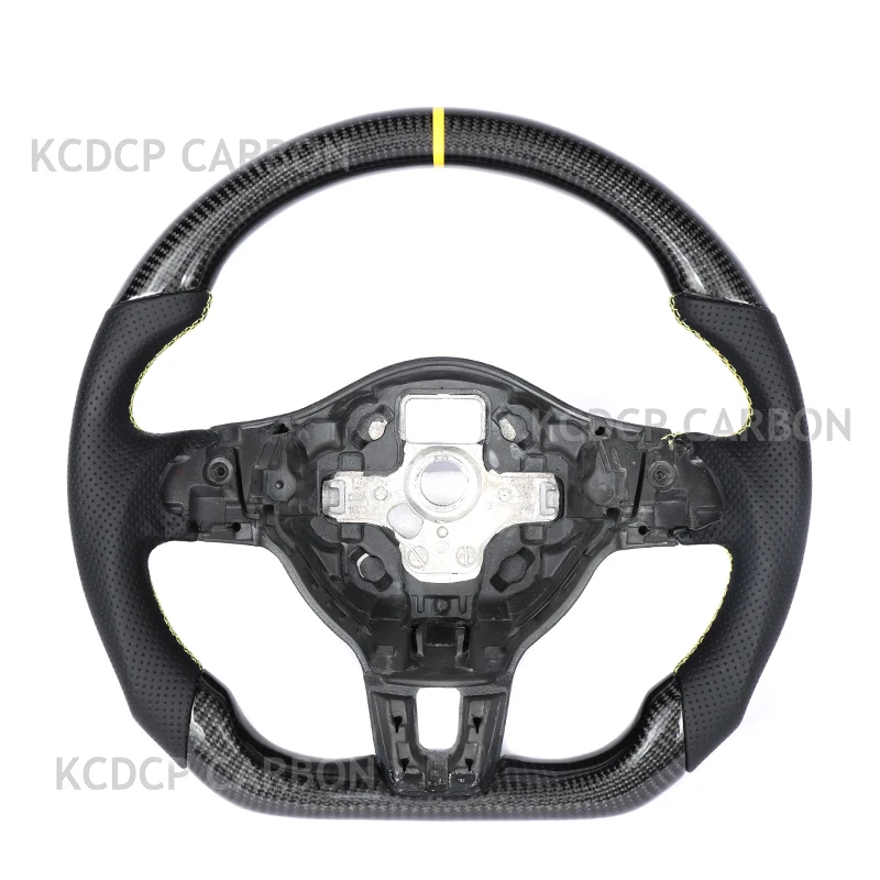 Volante de fibra de carbono mejorado para Volkswagen 2010-2014 Gti Gtr mk6 R-LINE R CC POLO PASSAT JETTA Golf 6 GTD GTS GRE GLI