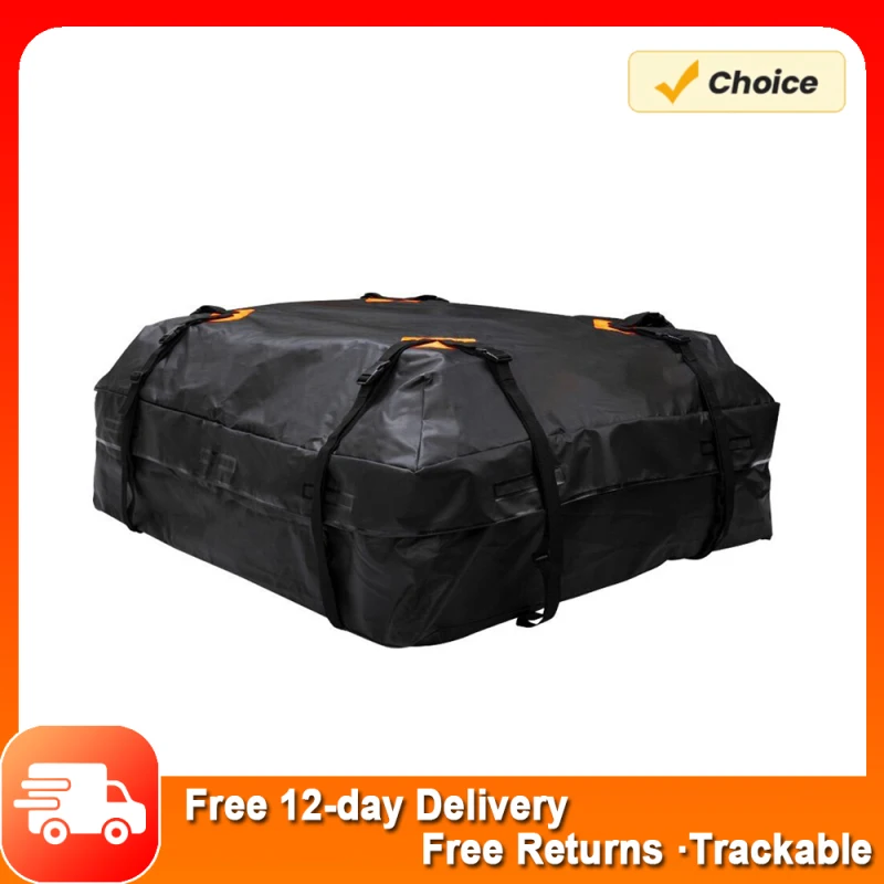 420D Waterproof Cargo Bag Car Roof Cargo Carrier 43 x 50in Universal Luggage Bag Storage Cube Bag for Travel Camping Cargo Bag