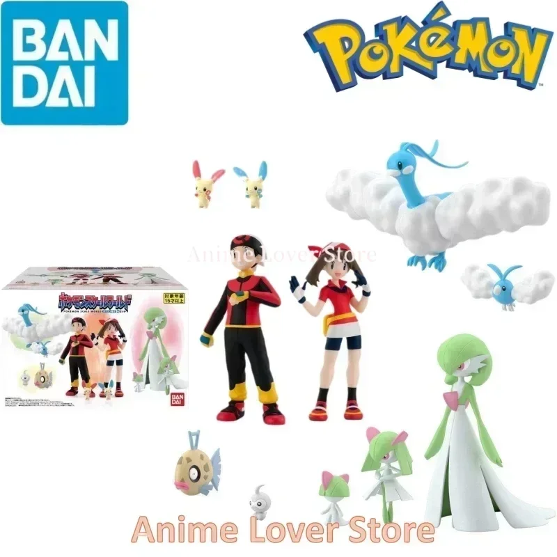 Bandai Original Scale World POKEMON Hoenn Region May Brendan Swablu Altaria Ralts Gardevoir Anime Figures Toys for Kids Gift