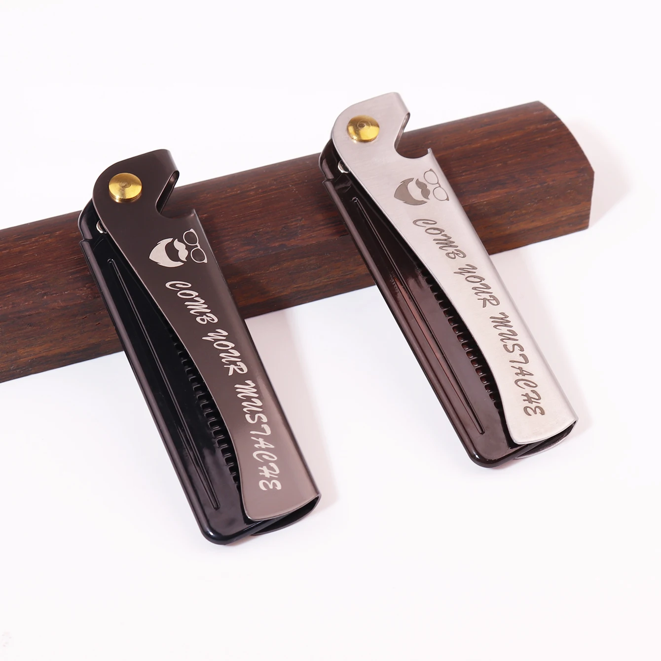 

Stainless steel folding comb 1/2pcs, convenient folding comb pocket hair comb，Special for real hair wigs