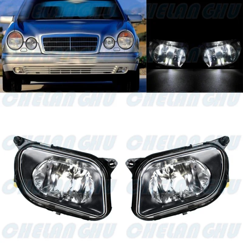 

For Benz W210 E280/ E500 /E300/ E320/E420 /E430/ E55 AMG 1996 1997 1998 1999 Car accessories 1 Pair Front Fog Lights Lamp