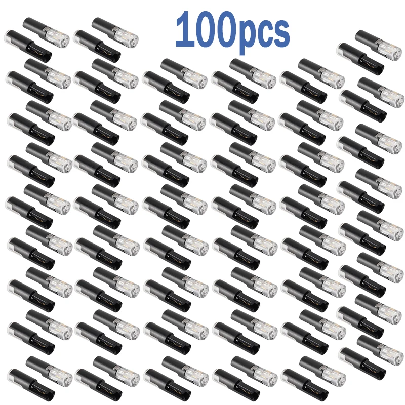 100 pieces of 1-wire quick disconnect electrical connectors, for quickly and safely connecting the car speaker circuit connector
