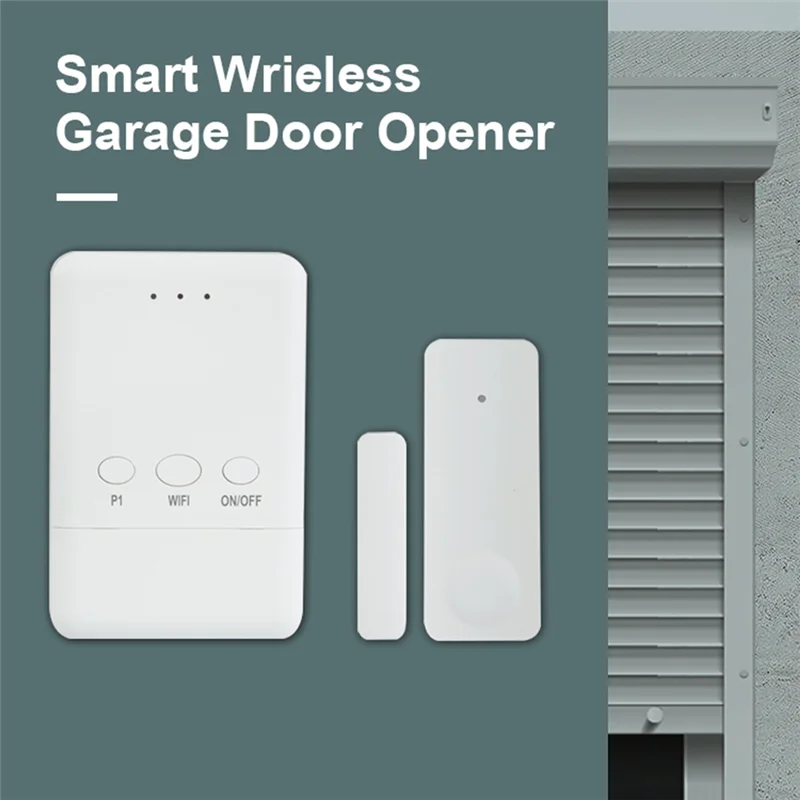 Tuya WiFi Smart Garage Door Opener Wireless 433MHz Door Sensor for Alexa Google Home for Warehouse Garage(US)