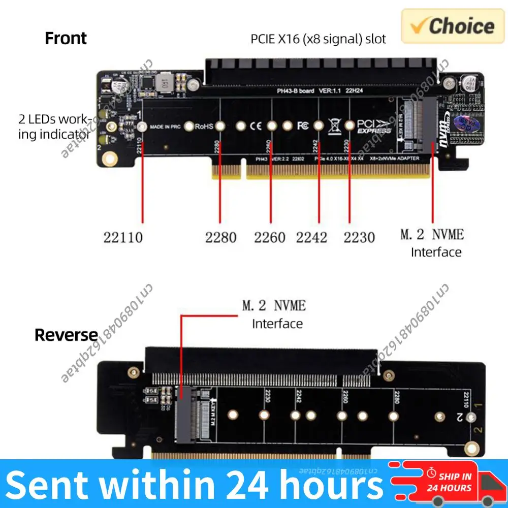 1-2pcs-adaptador-de-expansao-pcie-x16-para-x8-x4-x4-com-portas-de-entrada-m2-nvme-x2-suporte-para-ssds-m2-pcie-2280-2260-2242-2230