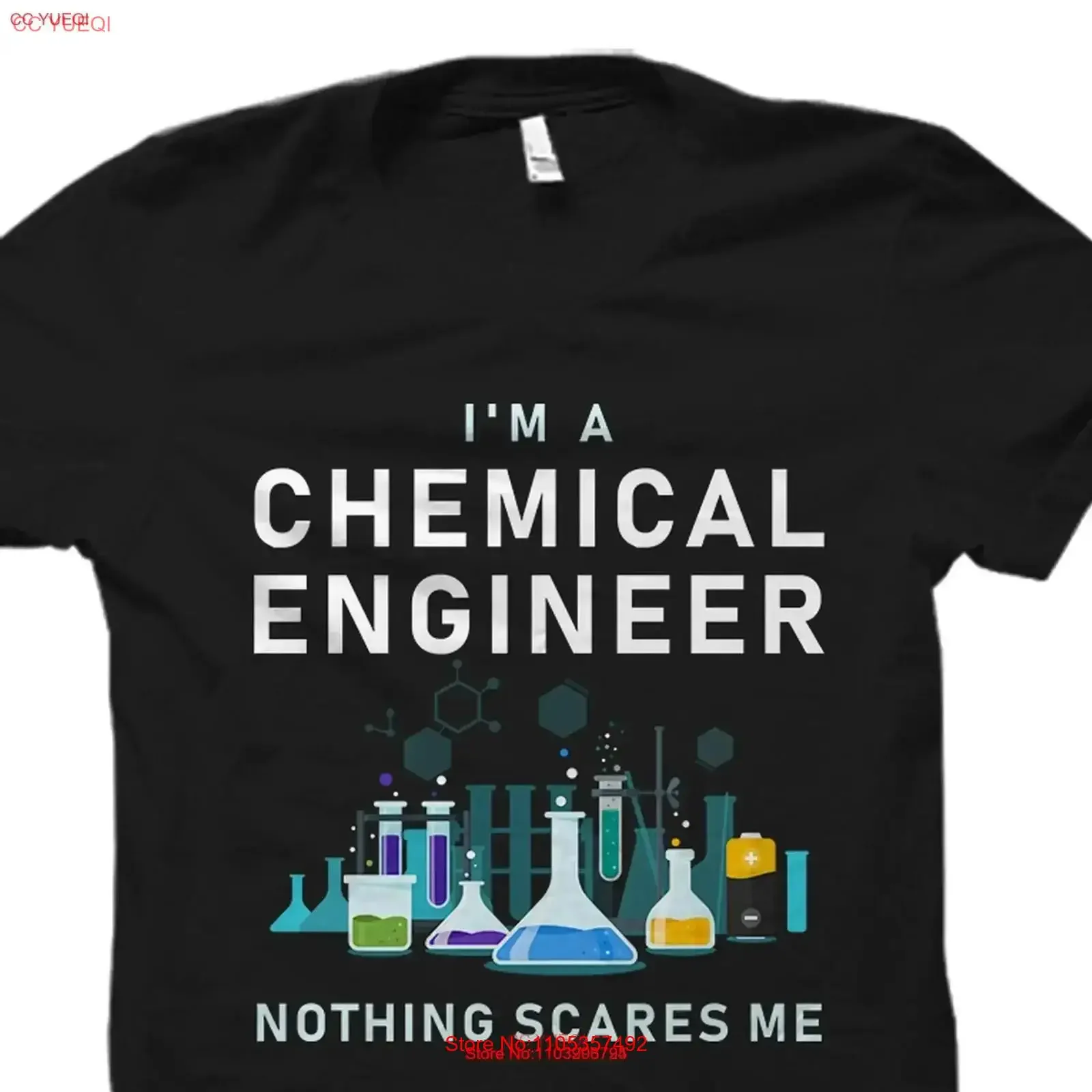 Chemistry Chemical Engineer T Shirt Engineering Graduation Nothing Scares Me OS2797 vintage Washed Stretched fashion