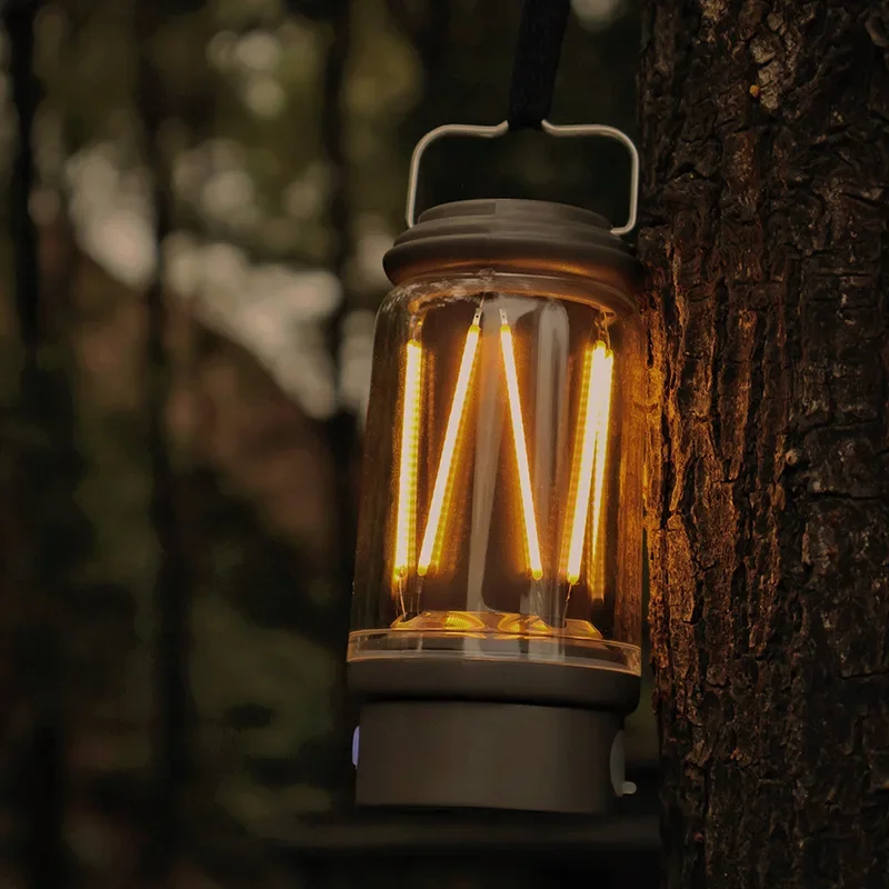 Mini outdoor multi-functional magnetic module camping light, creative long-life LED camping equipment