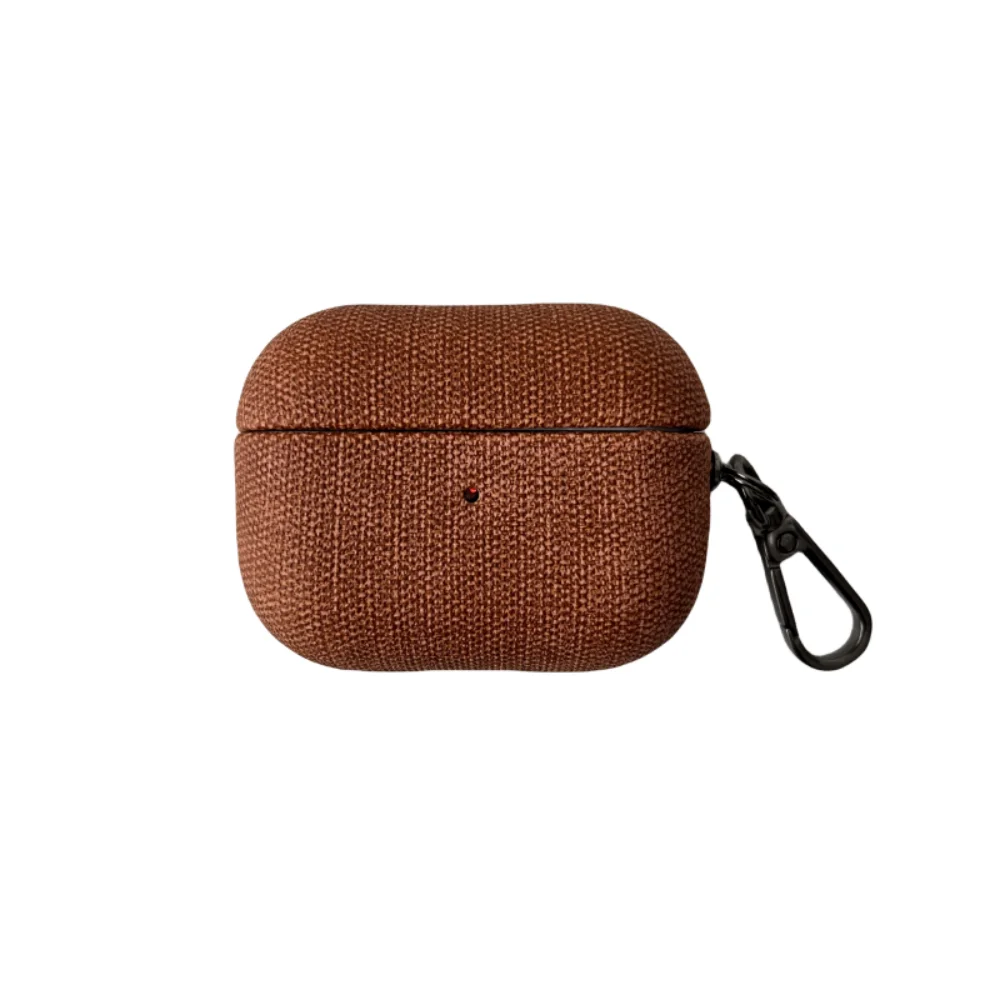 Fashion Matte PU Leather Hook Earphone Case For Apple Airpods 1 2 3 4 Pro 3 2 Wireless Bluetooth Earphone Anti Scratch Cover