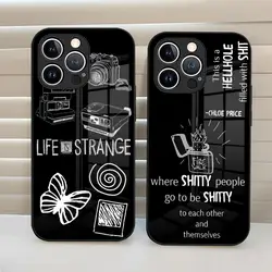 Caulfield Life Is Strange 2 Phone Case Tempered Glass Back Cover for iPhone 15 Pro Max 14 Pro 12 11 13 Mini X XR XS 8 7 Plus SE