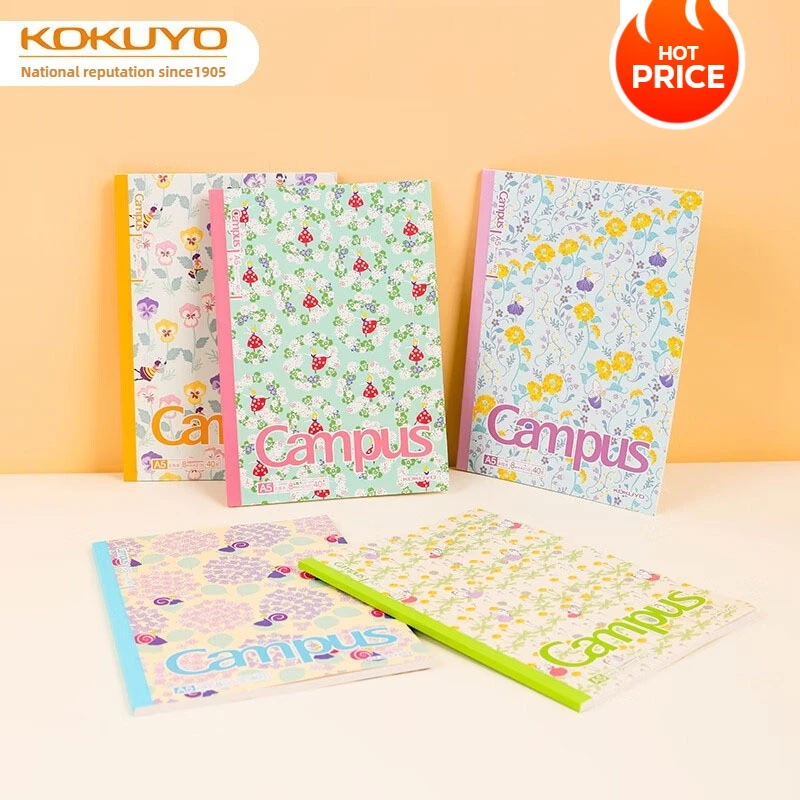 1/5 قطعة KOKUYO الفاكهة دفتر الحرم الجامعي 8 مللي متر خط أفقي كتاب B5 سطح ناعم نسخة A5 اللاسلكية ملزمة طالب التعلم المفكرة