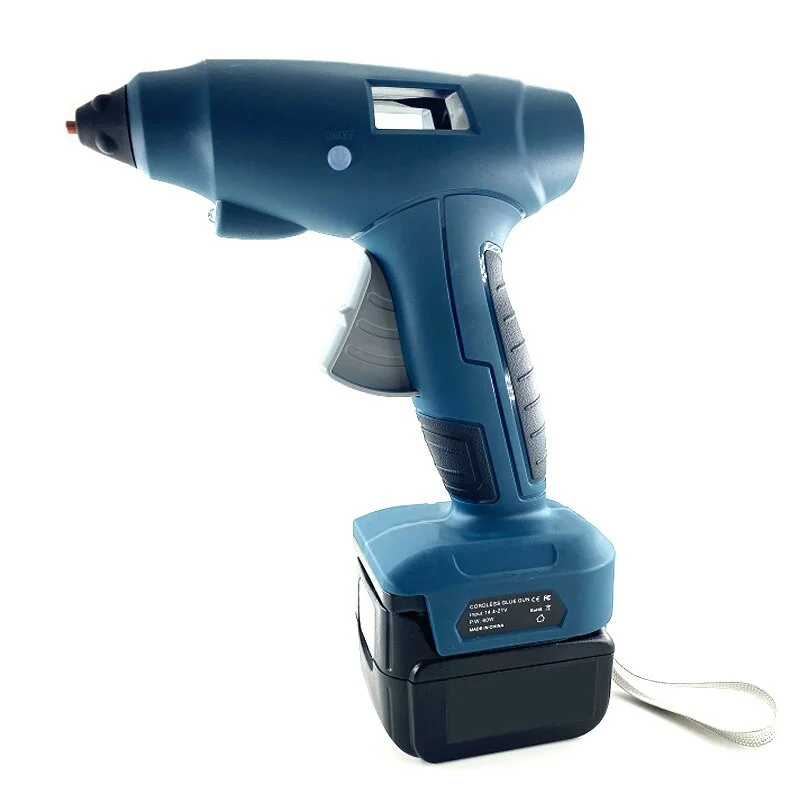 60W Cordless Hot Melt Glue Gun for Makita for Bosch for Dewalt for Milwaukee 14.4-20V Li-ion Battery Electric Repair Tool