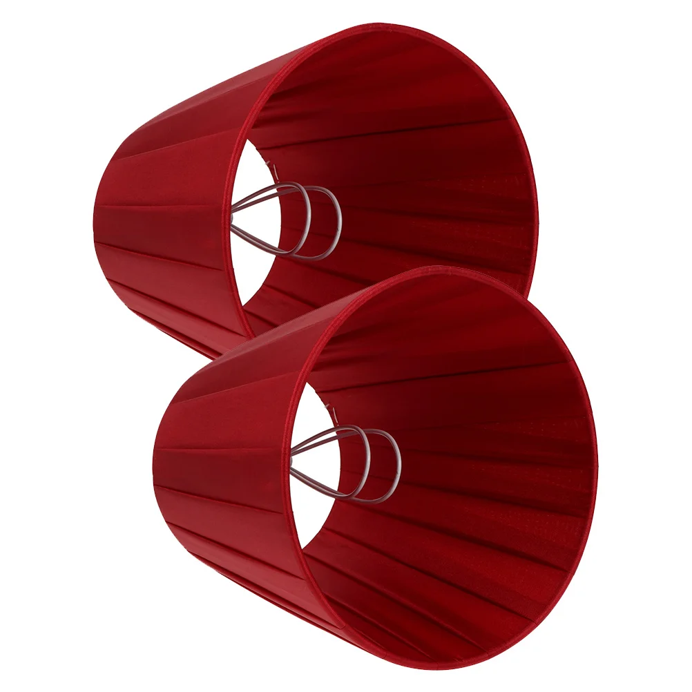

2Pcs Clip Lampshade Cloth Simple Replacement Lamp Shade Bedside Desk Floor Lamp Cover Light Shade Table Lampshade