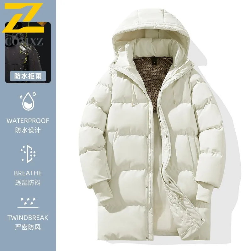 

COMXZ Hooded Classic Padded Jacket for Men Commute Task Thick Warm Parka Leisure Everyday Use Cozy Light Winter New Clothing