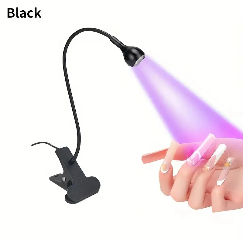 Lampe à ongles LED alimentée par USB, lumière à polymérisation violette avec pince réglable, lampe de manucure et pédicure, équipement de Salon, outil de beauté