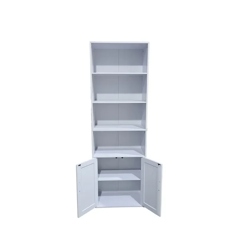 for  Modern Wooden  Room Bookshelf with White Shelving 800mm 32 Inch Storage Rack Display Unit Home Furniture Organizer