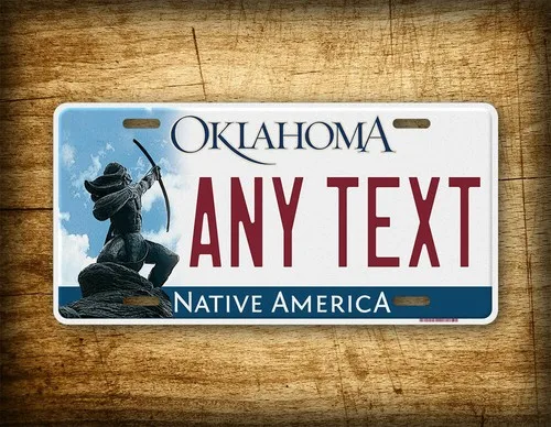 لوحة ترخيص Oklahoma 2009-2016 مخصصة لعلامة أمريكا الأصلية #1