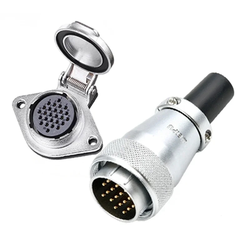 WEIPU WS28 TQ+ZG Bulkhead Waterproof Connector 2 3 4 7 8 9 10 12 16 17 20 24 26Pin Screw Lock Soldering Male Plug Female Socket