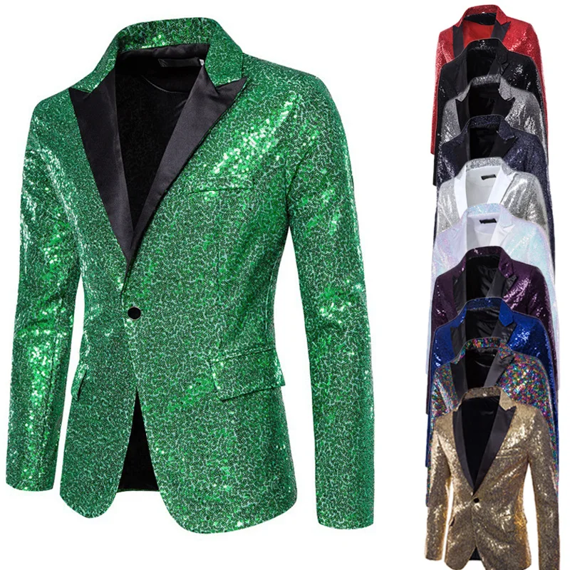 

10185 Suit nightclub men's clothing host emcee photo studio European and American men's jacket