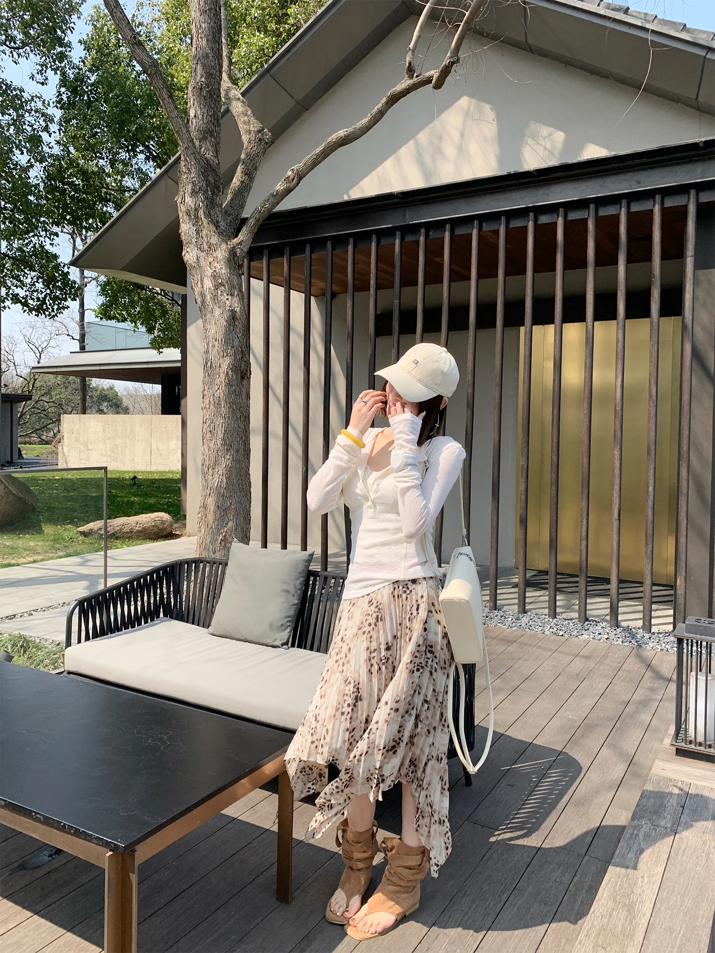 

Ретро-юбка миди с леопардовым принтом в клетку, женская, летняя, новинка 2026 года, асимметричная, А-силуэт, с завышенной талией, из полиэстера