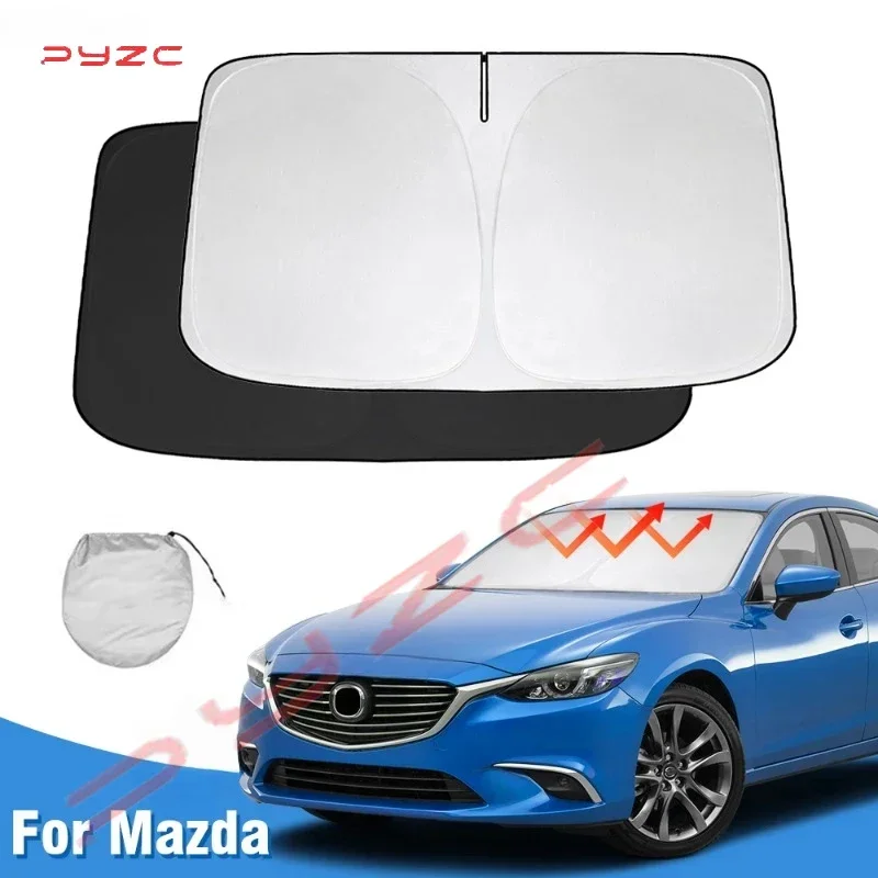 

Windshield Sun Shade For Mazda 6 2014-2024 For Mazda6 Sunshade Foldable Window Visor Protector Blocks UV Rays Reduce Temperature