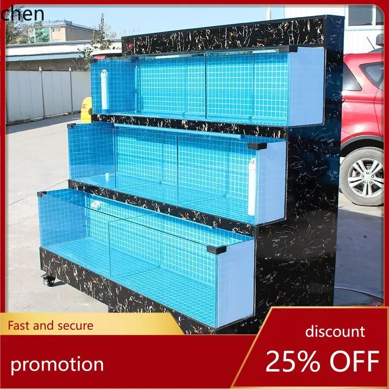 

HT Seafood Pool Fish Tank Restaurant Supermarket Aquatic Shellfish Pool Fish Tank Refrigeration Commercial All-in-One
