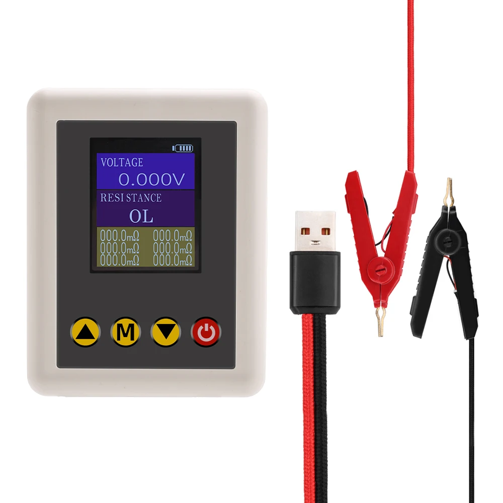 TS457 DC 5V napięcie wewnętrzne Tester rezystancji cyfrowy wyświetlacz LCD woltomierz miernik napięcia z linią akwizycji sygnału 4PIN