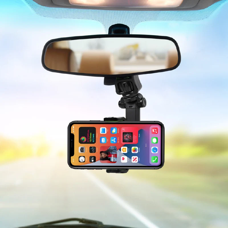 

Adjustable Phone 360 Rotatable Universal Stable Clip For Car Rearview Mirror Lazy Bracket Phone Rack Holder para celular auto