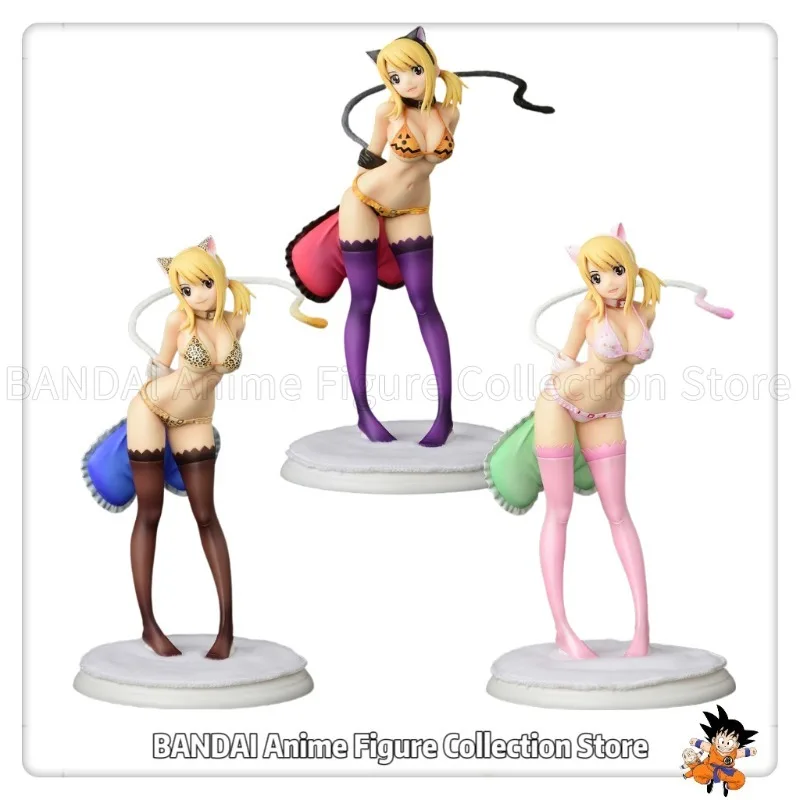 

In Stock Original FAIRY TAIL Lucy Heartfilia Leopard-spotted Cat / Halloween Cat / Cherry Blossom Cat Gravure -Style- Toys