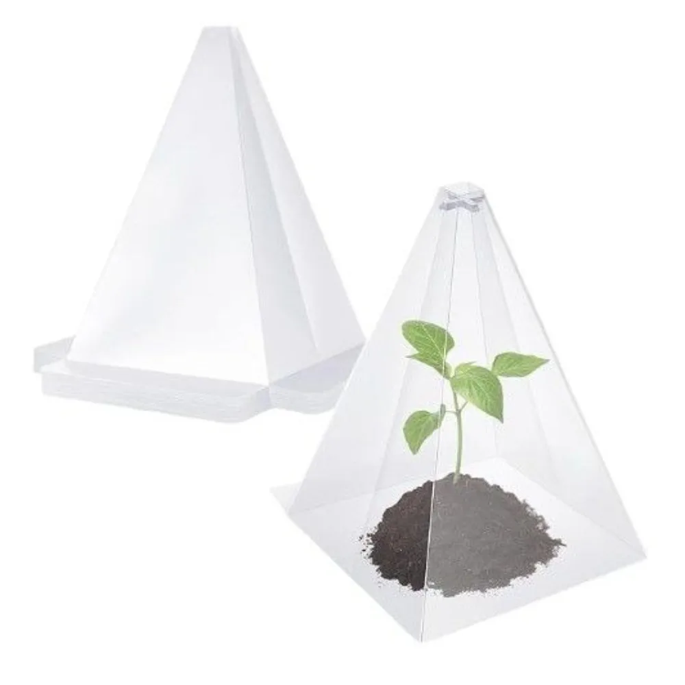 

Transparent Plant Protection Cover Reusable Ventilated Plant Seedling Cover Weatherproof Foldable Garden Cloches Seedlings Care