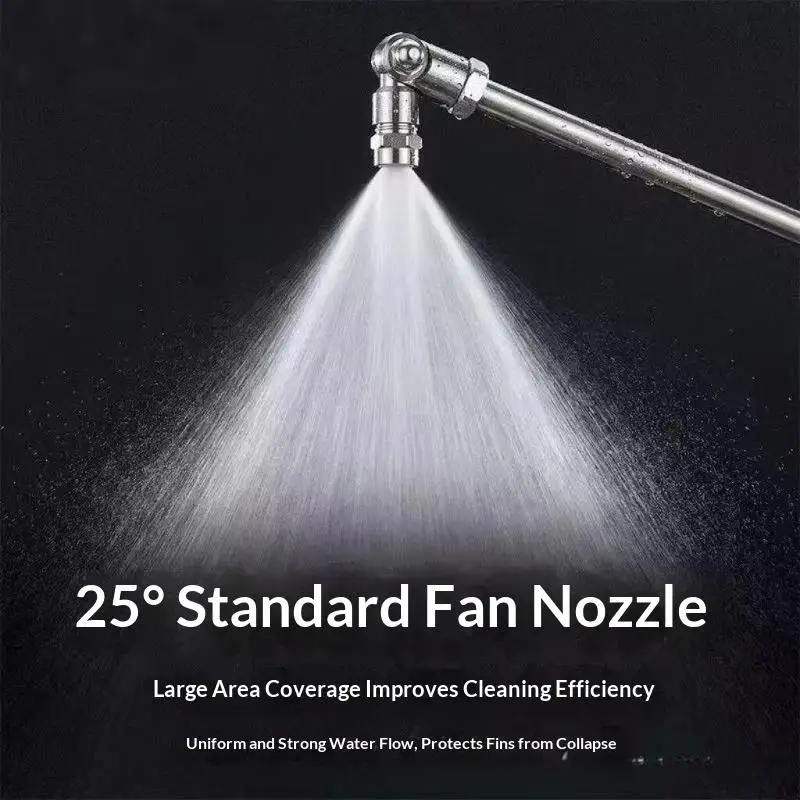 Lightweight Portable Stainless Steel Pressure Washer Extension Wand with Adjustable Rotating Nozzle for Travel Car Washing