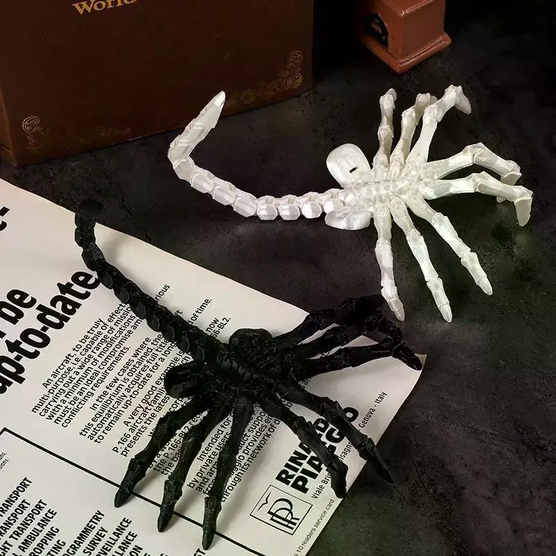 3D Printed Movable Joints Facehugger Toy Simulation Articulated Figurine for Sci-Fi Fans Collection Desk Decor