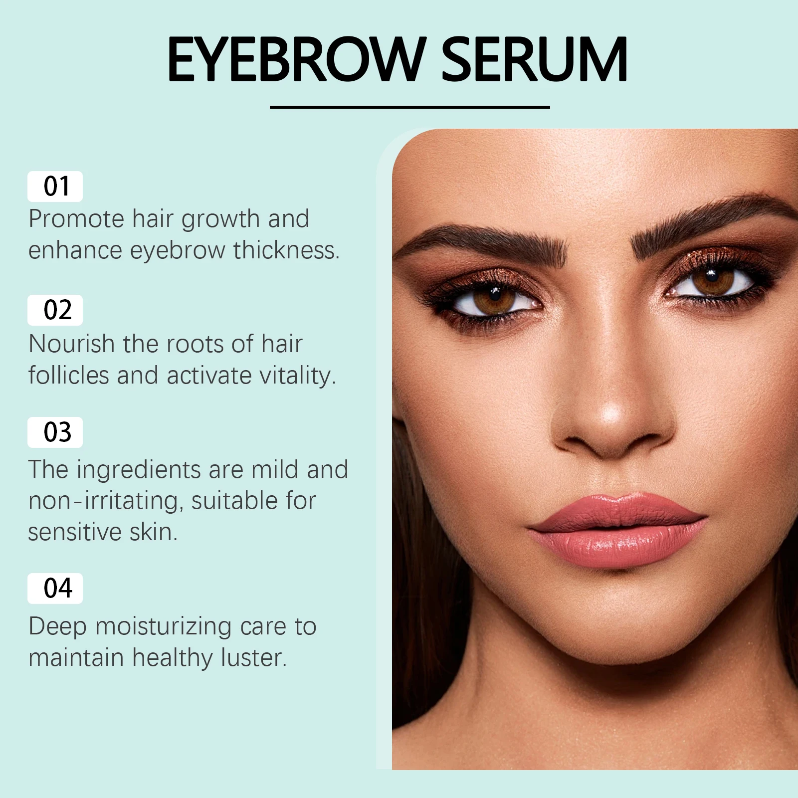 Siero per sopracciglia da 5 ml per la crescita Siero per sopracciglia naturale per sopracciglia più spesse Più lunghe Estensione sopracciglia più definita Allunga intensiva Nuovo