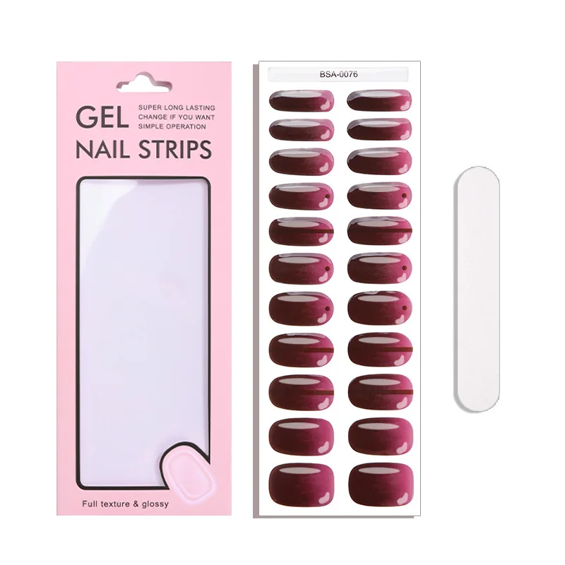 1Pack of Gradient French No-Bake Gel Nail StickersUVNail sticker