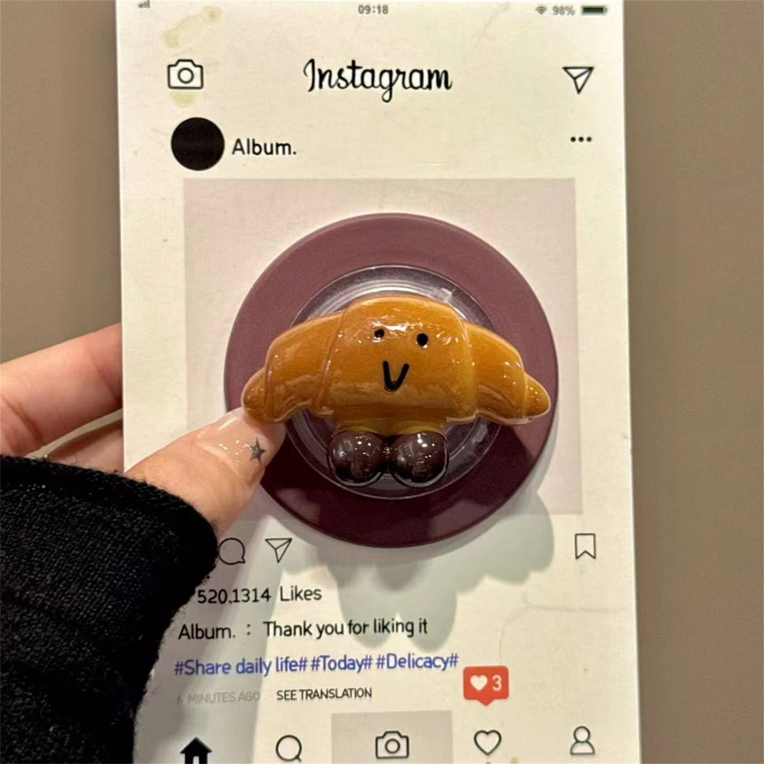 

Корейская милая магнитная подставка для Magsafe Grip Tok Griptok, кронштейн, держатель для телефона, поддержка IPhone, Samsung, Pad Smart Tok