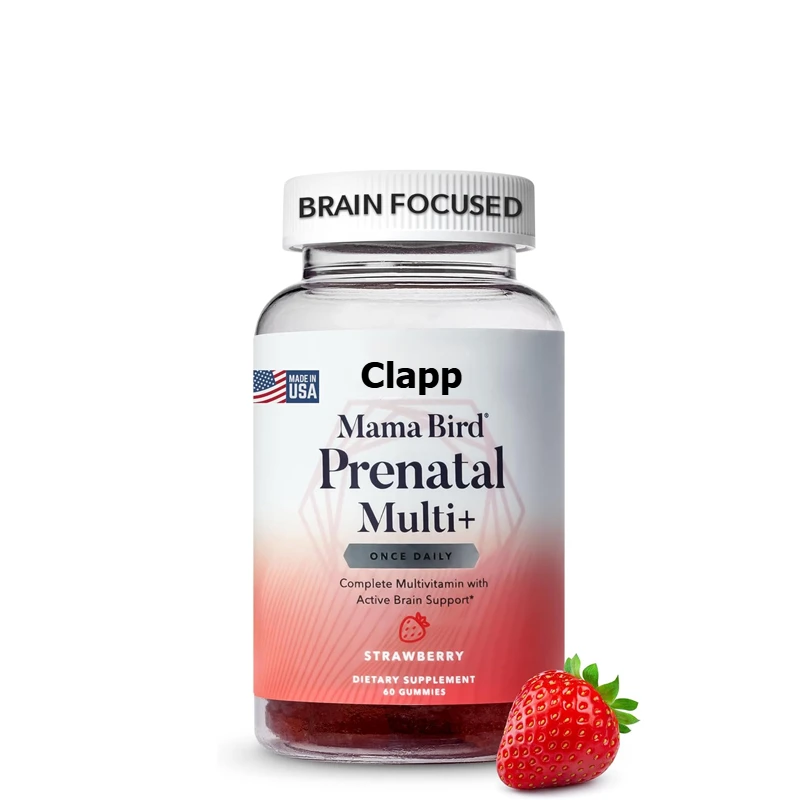 Mama Bird Caramelo Suave Prenatal para Mujer - Vitamina Prenatal Vegetariana, Metilfolato (Ácido Fólico), Sabor a Fresa