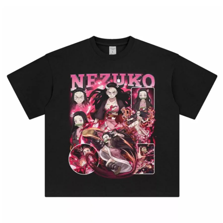 

Anime ‌‌‌‌‌‌Kamado Nezuko T Shirt Summer Cotton Men Women Graphic Tee Streetwear Casual Trendy Short Sleeve Couple Hip Hop Tops