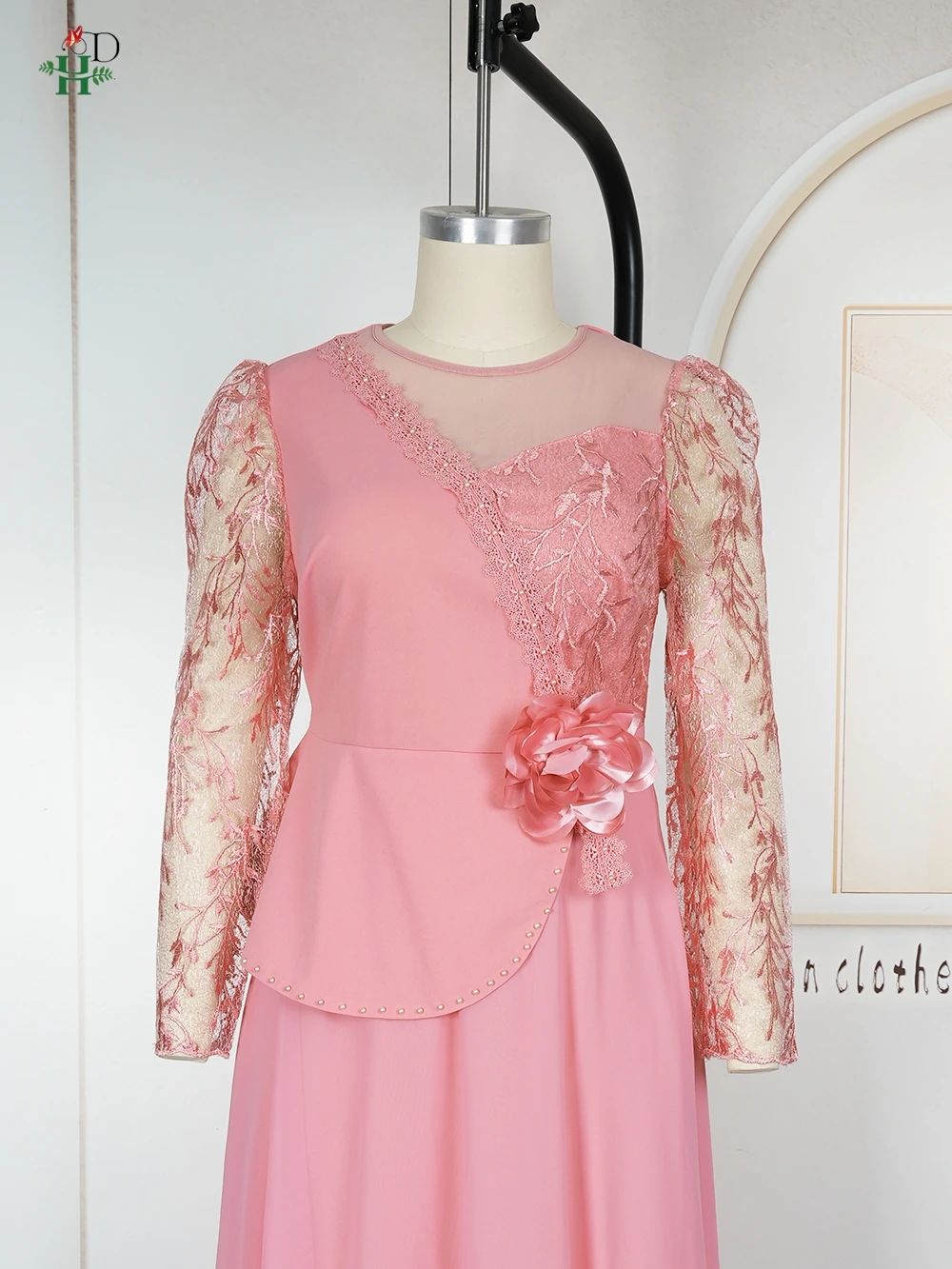 Elegant African Clothes For Women Maxi Dress 2025 New Fashion Wedding Party Dress Lace Sleeves Plus Size Turkey Outfits Gown