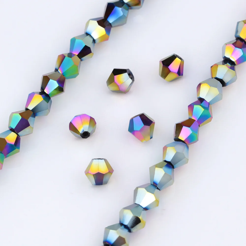 3 4 6MM Czech Crystal Bicone Faceted Beads For Bracelet Necklace Jewelry Making DIY Accessiories Charm Loose Spacer Glass Beads