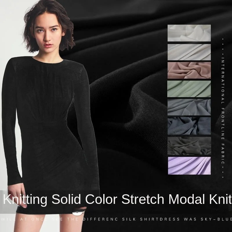 

Modal Fabric Knitted Stretch Handmade T-shirt Bottoming Shirt Clothing Breathable Summer