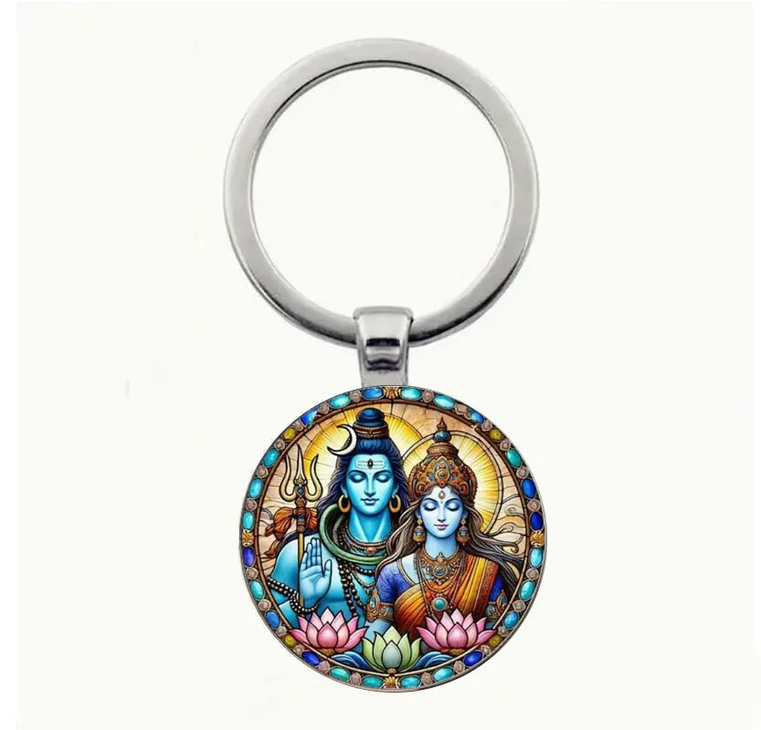 Брелок-«Солнце-Бог-и-Парвати»-—-модный-цинковый-сплав-идеально-подходит-для-сумок-автомобилей-и-домашнего-декора--Идеальный-подарок-для-праздников-и-особых-случаев