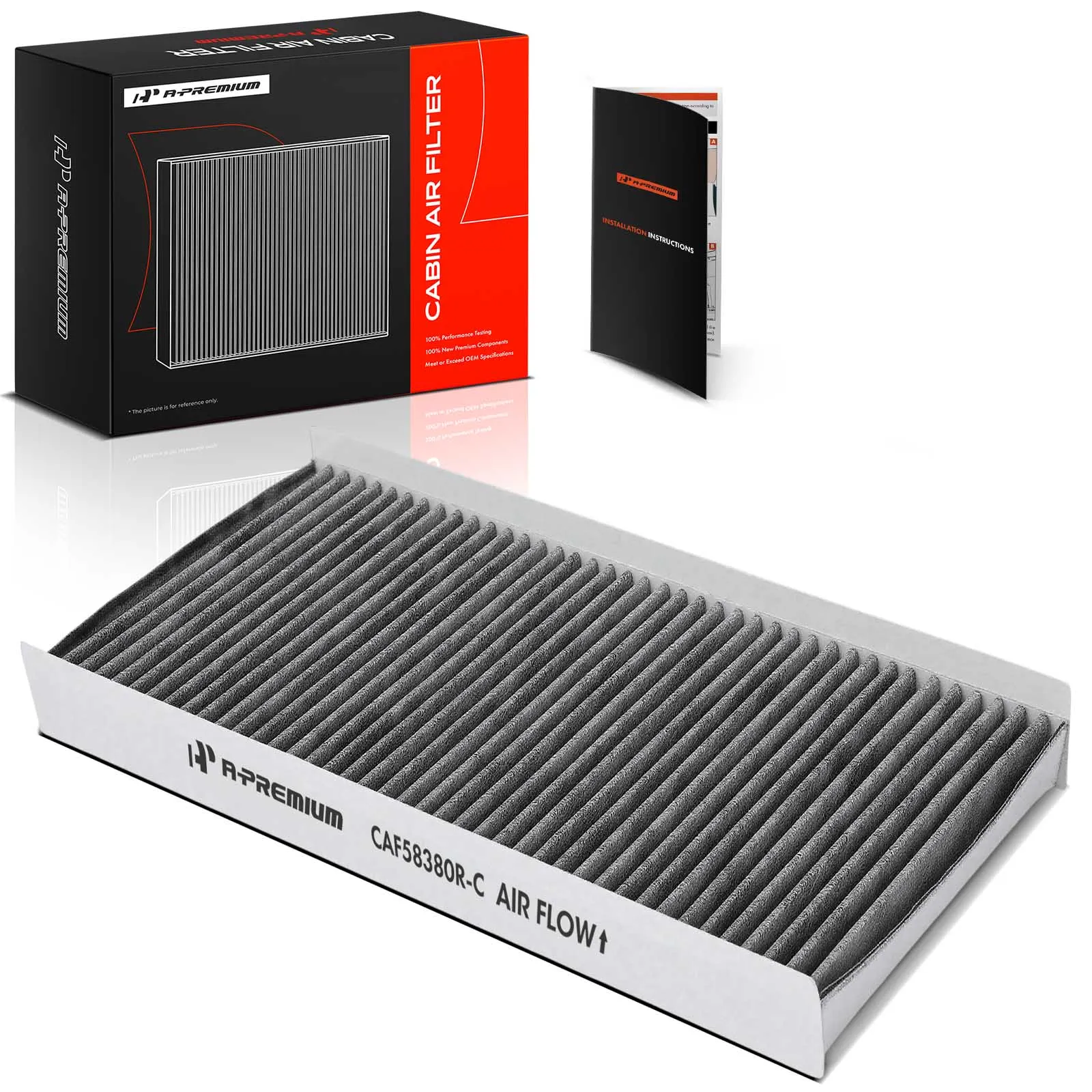 A-Premium Activated Carbon Cabin Air Filter for Saab 9-3 2004-2011 9-4X 2011 9-3X 2010-2011 Chevrolet Chevy 1996-2012 Corsa