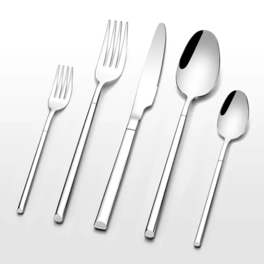 

Silverware Set for 8 18/10 Heavy Duty Stainless Steel Flatware Set Premium Cutlery Sets including Spoons and Forks Set Dishwash