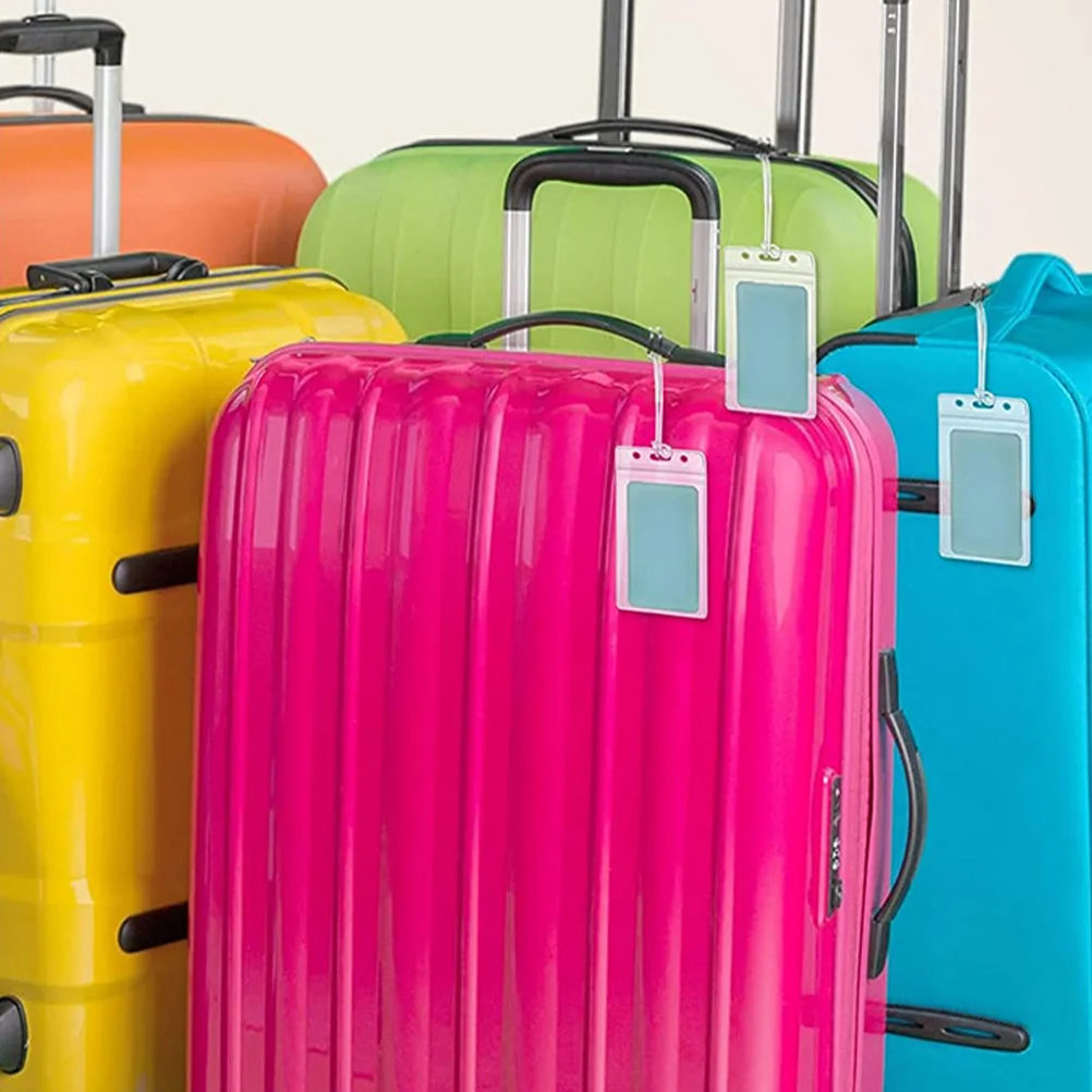 

1 Set Clear Badge Holder Sleeve For Id Cards Name Badge Protector Anti-Scratch Reusable Vertical Card Cover Transparent Storage