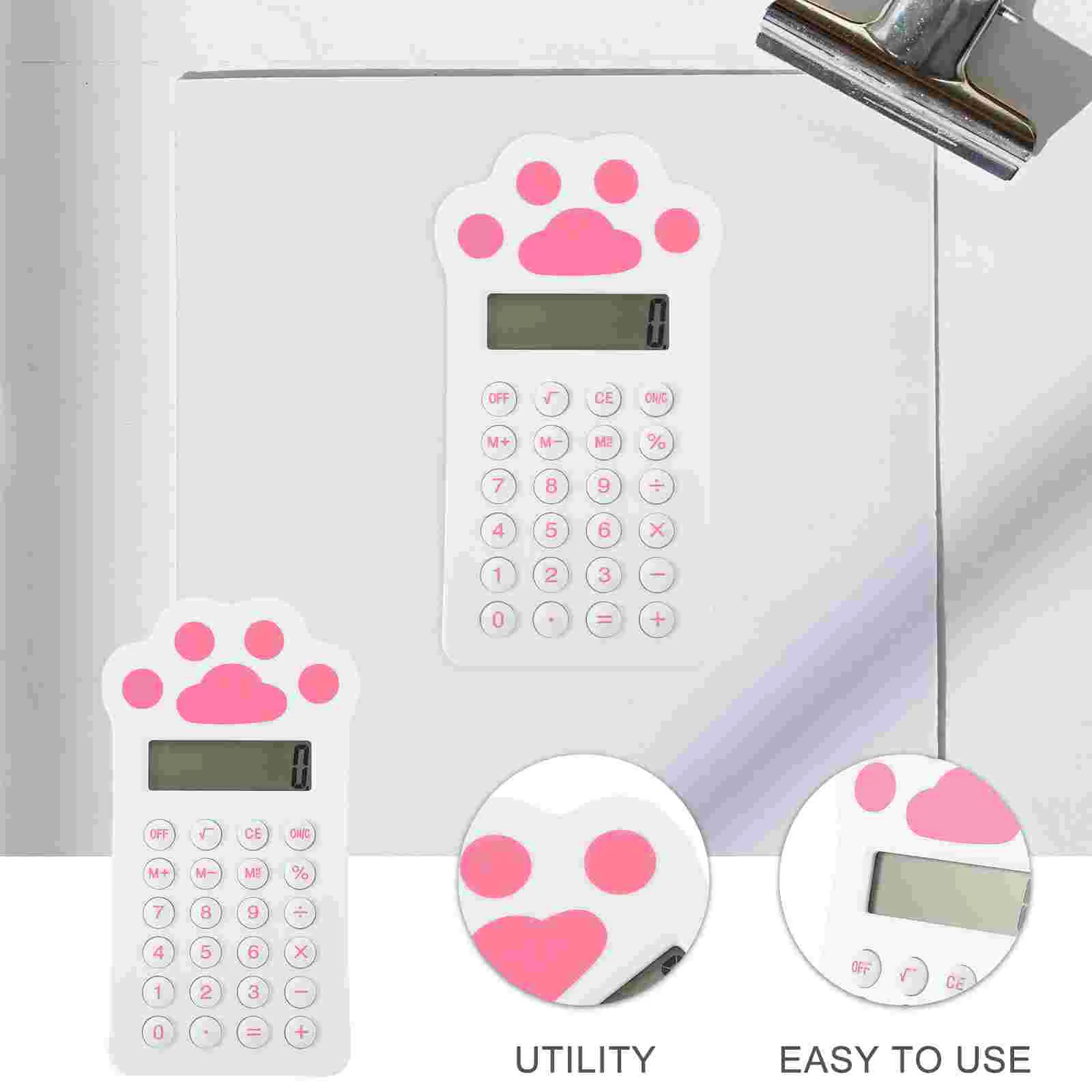 Small Calculator Portable Electronic Adorable Basic Handheld Abs Pocket Calculators Student