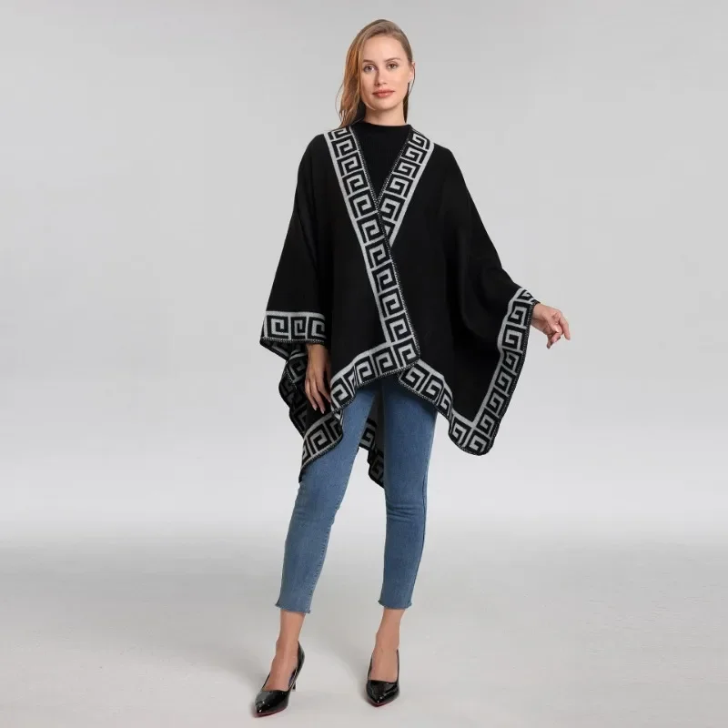 TZTOOZ Women\'s Lace Shawl Scarf Travel Warm Cloak Imitation Cashmere Warm Shawl Autumn and Winter European and American Fashion
