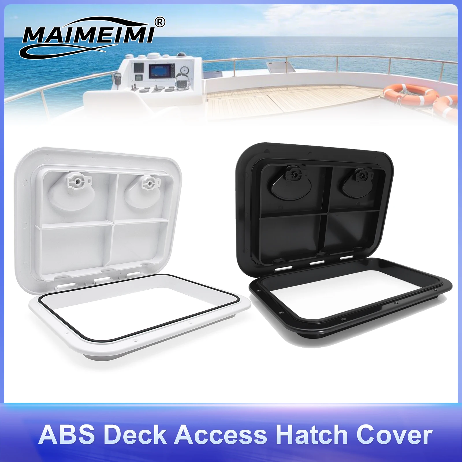 

ABS Deck Access Hatch Cover Waterproof Anti-UV Non-Skid Inspection Boat Accessories 440*315mm For Marine Boat Yacht RV