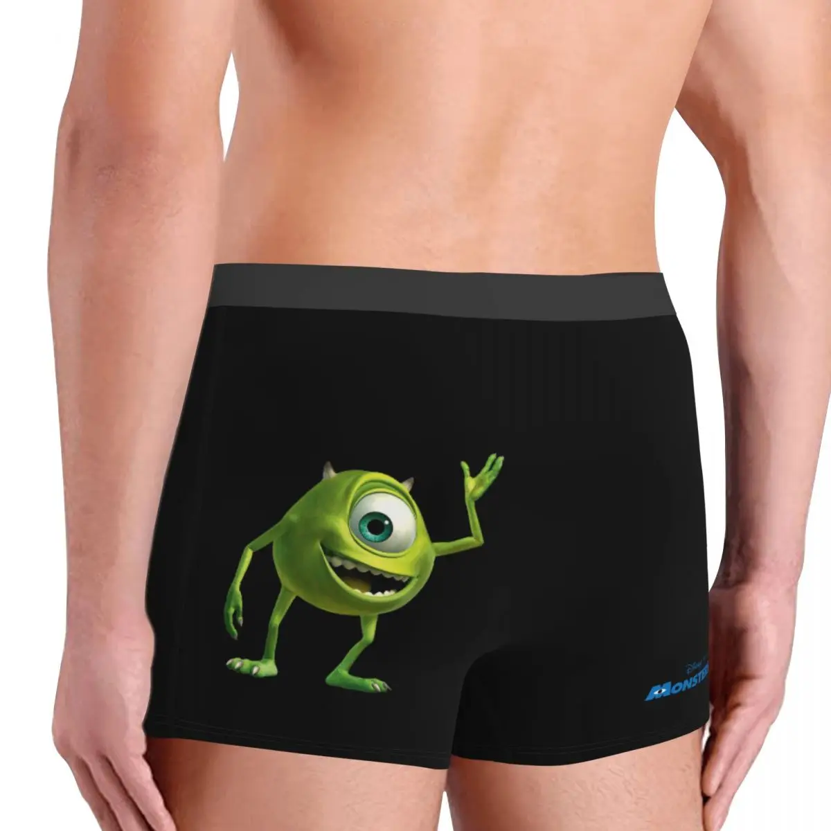 Disney Monsters University Mike Oxeye Mr. Q Underpants Breathbale Panties Men's Underwear Print Shorts Boxer Briefs